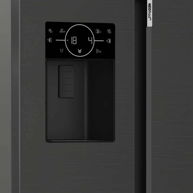 BEKO AMERICAN FRIDGE FREEZER PLUMBED  BLACK ASP342VPZ